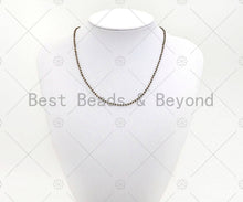 Load image into Gallery viewer, 18 Dainty Gold Black Chain Necklace, Layering Necklace,