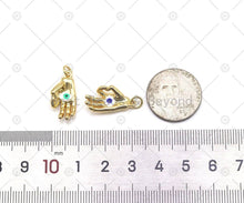 Load image into Gallery viewer, Enamel Colorful Evil Eye On Hand Shape Pendant, SKU#Y550