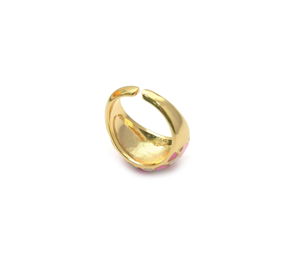 Checkboard Dome Ring, Sku#X361
