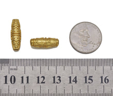 Load image into Gallery viewer, Matt Gold Oval Tube Spacer Beads, Sku#LX38