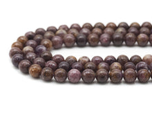 Load image into Gallery viewer, Genuine Purple Golden Phlogopite Round Smooth Beads, Sku#U1354