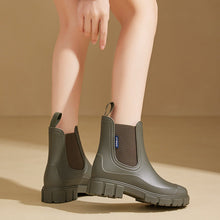Load image into Gallery viewer, Women's Mid-Calf Rain Boots – Waterproof PVC Slip-On Boots with Mid Heel | Sizes 36–43