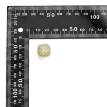Load image into Gallery viewer, Gold Silver CZ Square Shape Stud Earrings, Sku#L730