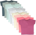 HonestBaby Baby Toddler & Kids' 100% Organic Cotton Short Sleeve T-Shirts (10-Pack)