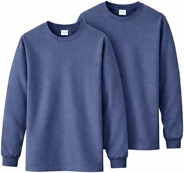Gildan Adult Heavy Cotton Long Sleeve T-Shirt, Style G5400, 2-Pack