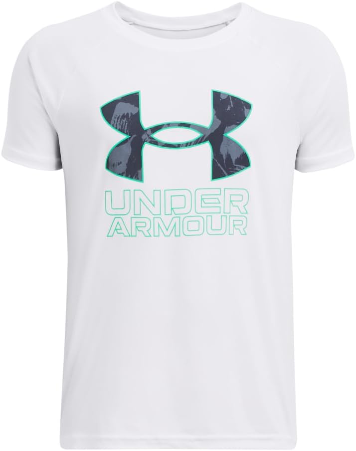 Under Armour Boys' Tech Hybrid Printed Fill Short-Sleeve T-Shirt