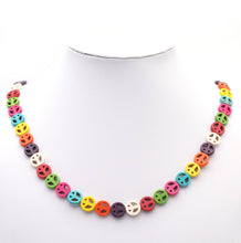 Load image into Gallery viewer, 12mm Multicolor Howlite Peace Sign Beads, Sku#U1445