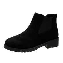 Load image into Gallery viewer, Women's Red Dr. Martens-Style Chunky Heel Ankle Boots – Round Toe, Lace-Up, Sizes 35–41