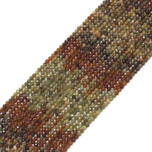 Load image into Gallery viewer, Genuine Green Brown Garnet Faceted Beads, 3mm, Sku#U1506