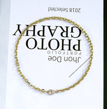 Load image into Gallery viewer, Chunky Square Rolo Chain Necklace, sku#CL11