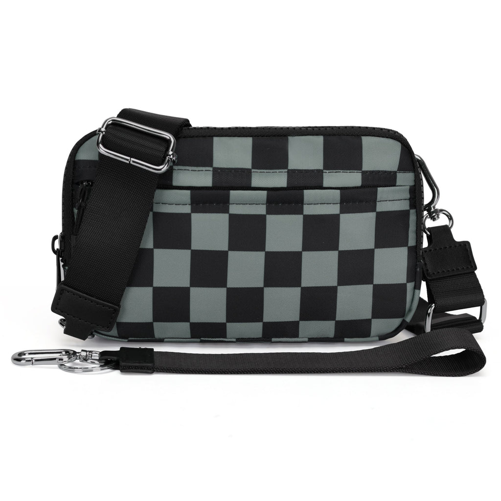Waterproof Crossbody Waist Bag for Outdoor Sports Running - Lightweight Double Layer Polyester Fanny Pack
