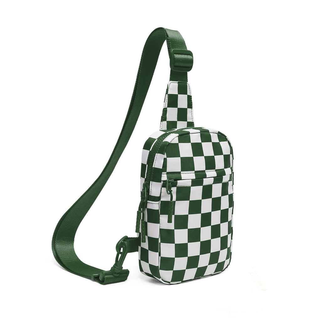Waterproof Plaid Crossbody Bag - Lightweight Travel Sling Bag for Women & Men