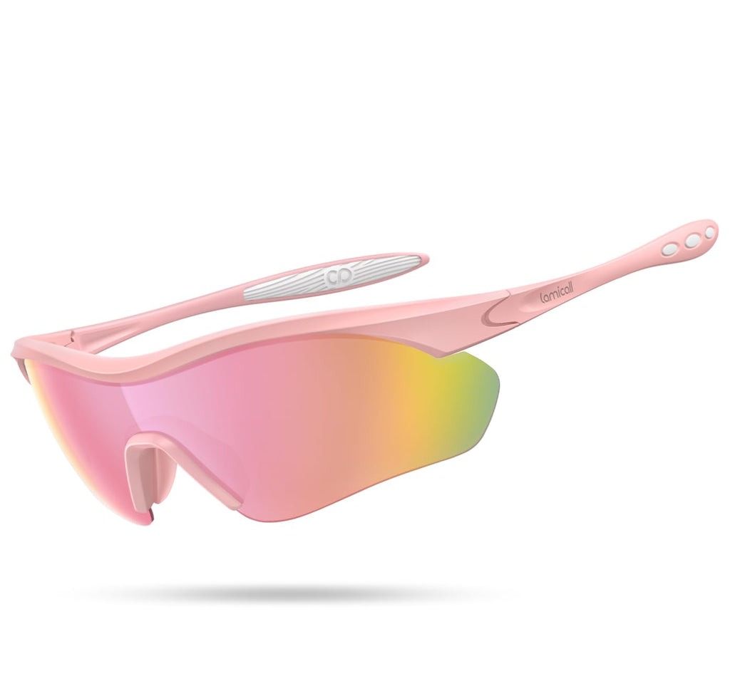 Lamicall 22g Polarized Sports Sunglasses - UV400 Protection Men Women Sun Glasses for Driving Running Cycling Baseball Golf
