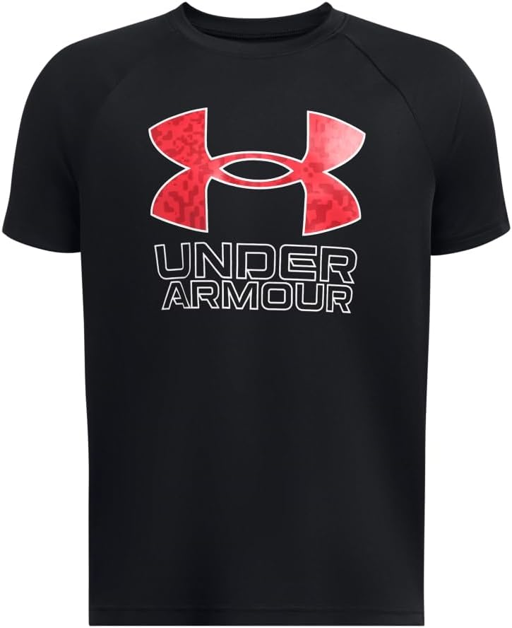 Under Armour Boys' Tech Hybrid Printed Fill Short-Sleeve T-Shirt