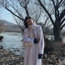 Load image into Gallery viewer, Women's Cross-Design Mink Fur CoatFull-Fur Integrated Design