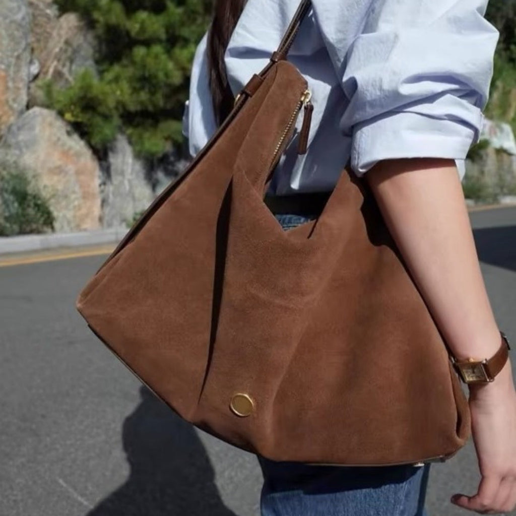 Matte Retro Commuter Tote Shoulder Bag