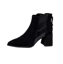 Load image into Gallery viewer, Women's Minimalist British-Style Short Ankle Boots with Back Zipper | Suede Leather
