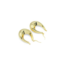 Load image into Gallery viewer, Gold Silver Chunky Oval Statment Earrings, Sku#A234