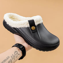 Load image into Gallery viewer, Men's Fleece-Lined Cotton Slippers – Warm Non-Slip Home Shoes with EVA Sole