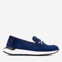 Load image into Gallery viewer, The Milan Navy Blue Leather Women Sneaker