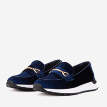 Load image into Gallery viewer, The Milan Navy Blue Leather Women Sneaker