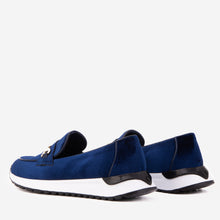 Load image into Gallery viewer, The Milan Navy Blue Leather Women Sneaker