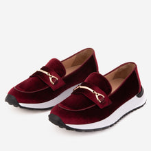 Load image into Gallery viewer, The Milan Burgundy Leather Women Sneaker