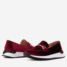 Load image into Gallery viewer, The Milan Burgundy Leather Women Sneaker