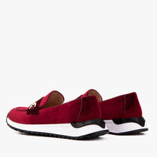 Load image into Gallery viewer, The Milan Burgundy Leather Women Sneaker