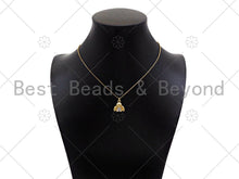 Load image into Gallery viewer, Gold Filled CZ Micro Pave Cute Angel Shape Pendant,18K Gold Filled Angel Charm, Necklace Bracelet Charm Pendant,15x14mm,Sku#LK343