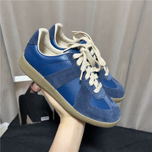 Load image into Gallery viewer, Women's Korean Retro Patchwork Lace-Up Flat Shoes - Round Toe Casual Leather Flats