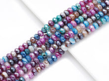 Load image into Gallery viewer, Mystic Mixed Color Banded Agate Rondelle Faceted Beads, Sku#UA296C