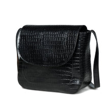 Load image into Gallery viewer, Diva Black Croco Sling Bag