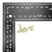 Load image into Gallery viewer, Gold Clear Baguette CZ Love Charm Pendant, Sku#LK962