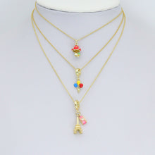 Load image into Gallery viewer, Moon Balloon Eiffel Tower Camera Mushroom Charm sku#LD735