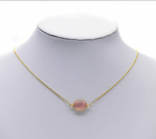 Load image into Gallery viewer, Gold Oval Gemstone Charm, Sku#LY23