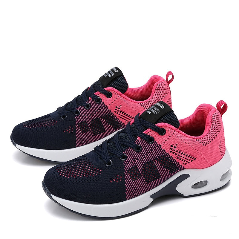 Women's Lightweight Mesh Sneakers — Breathable Lace-Up Casual Shoes