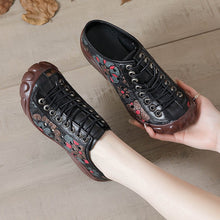 Load image into Gallery viewer, Women's Ethnic Floral Print Low-Top Sneakers | Elastic Band Casual Shoes