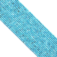 Load image into Gallery viewer, Blue Turquoise Faceted Round Beads, Sku#U1831