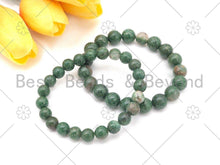 Load image into Gallery viewer, Natural Green African Jade Stretchy Bracelet
