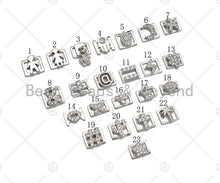 Load image into Gallery viewer, Silver Personalized Charm Bangle, charm bangle, letter Bangle, Name Bangle, sku#X191