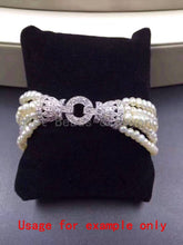 Load image into Gallery viewer, CZ Clear Micro Paved Fold Over Buckle Clasp/Buckle Interlock
