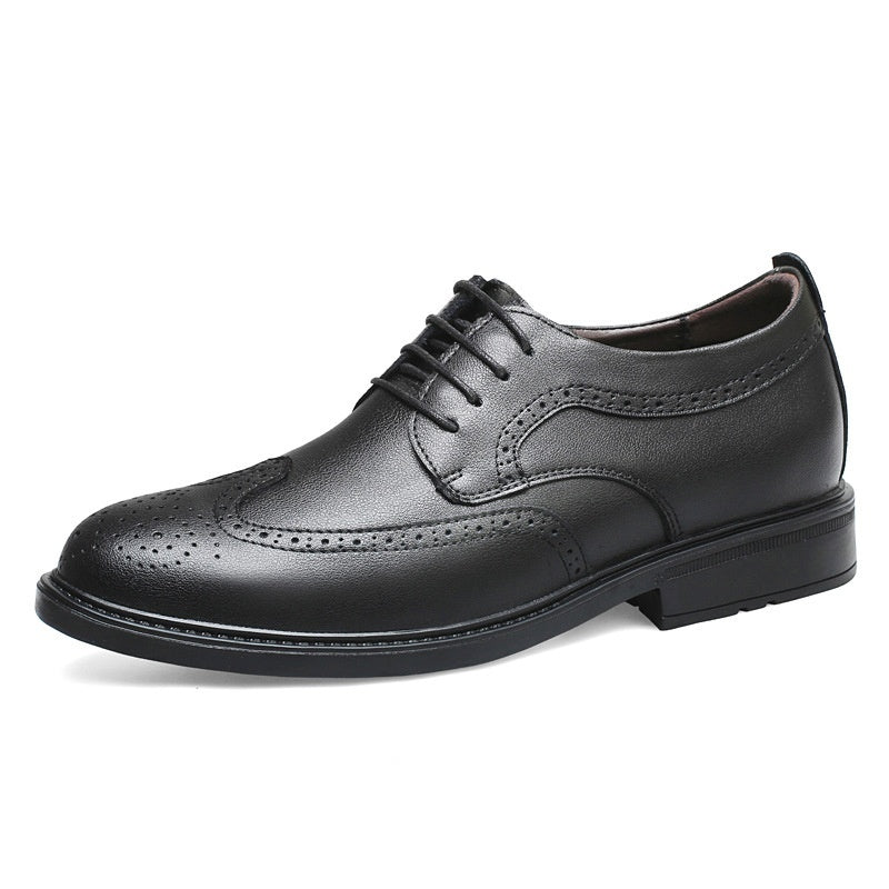 Men's Invisible Height Increasing Leather Shoes | Business Formal Elevator Shoes 6cm 8cm Lift