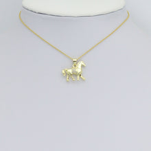 Load image into Gallery viewer, CZ Gold Horse Charm Pendant, Sku#LK1198