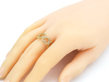 Load image into Gallery viewer, CZ String Open Hearts Ring, Sku#X220