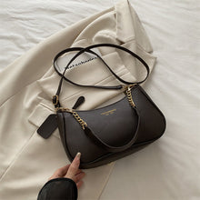 Load image into Gallery viewer, Solid Color Shoulder Bag with Zipper