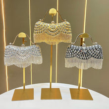 Load image into Gallery viewer, Diamond Tassel Evening Clutch Bag - Crystal Embellished Handbag for Women | Formal Party Purse