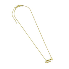 Load image into Gallery viewer, Adjustable Dainty Gold Link Chain Love Pendant Necklace, Sku#EF498