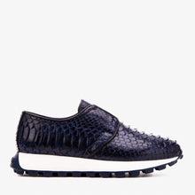 Load image into Gallery viewer, The Obsidian Navy Python Leather Men Sneaker