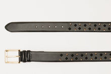 Load image into Gallery viewer, The Infanta Black Spike Leather Belt